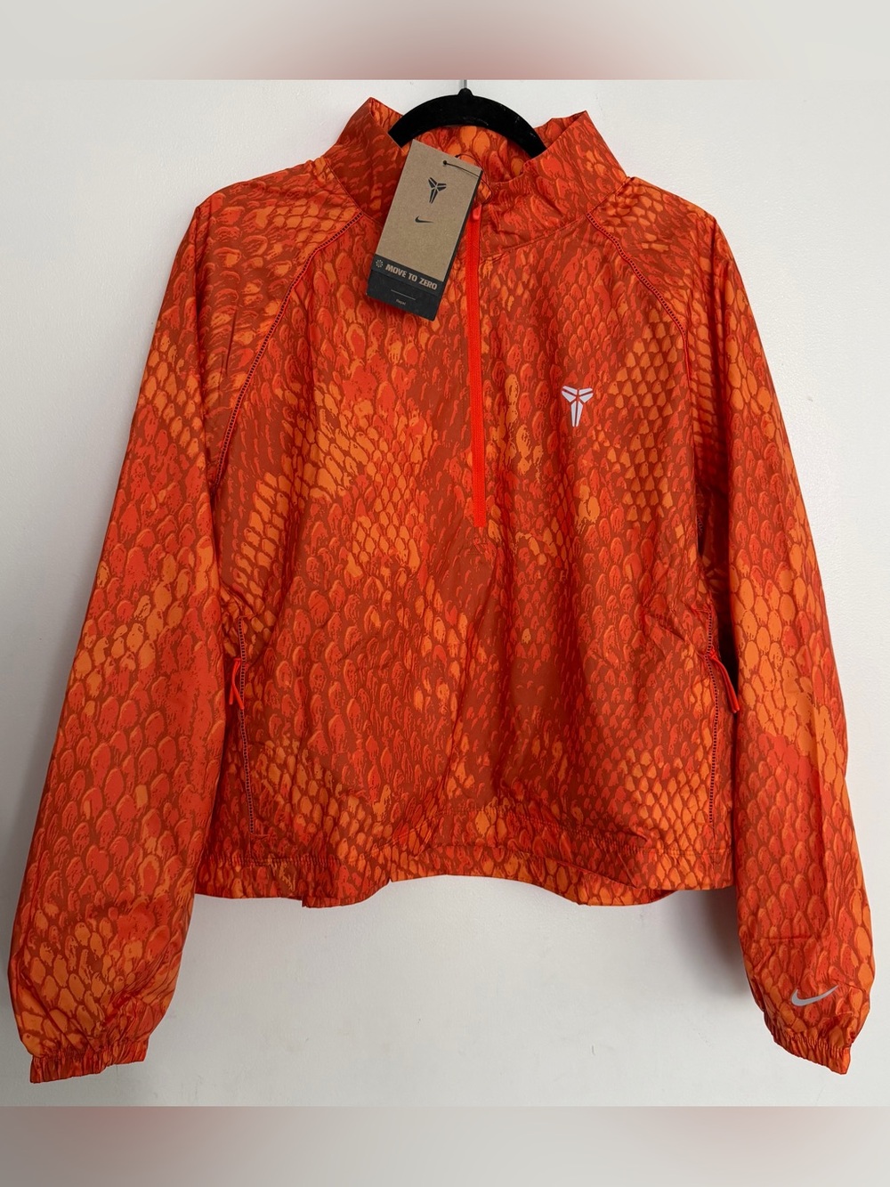 Women’s Nike Kobe Light Weight Woven Jacket Safety Orange Reflective Silver XL
